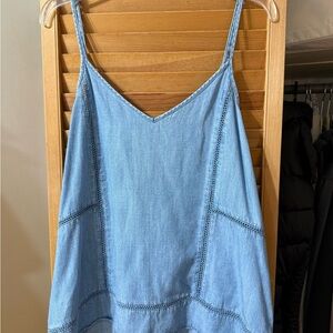 Light Blue Denim Spaghetti Strap Top